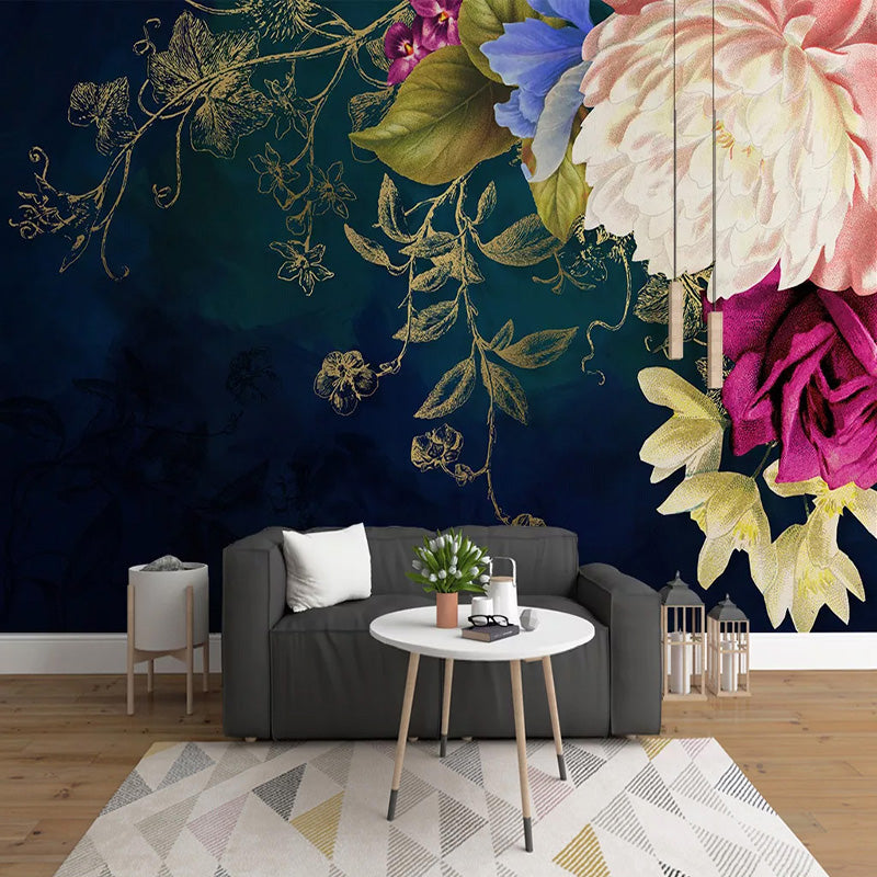 Mural Wallpaper Pastoral Style Rose Flowers