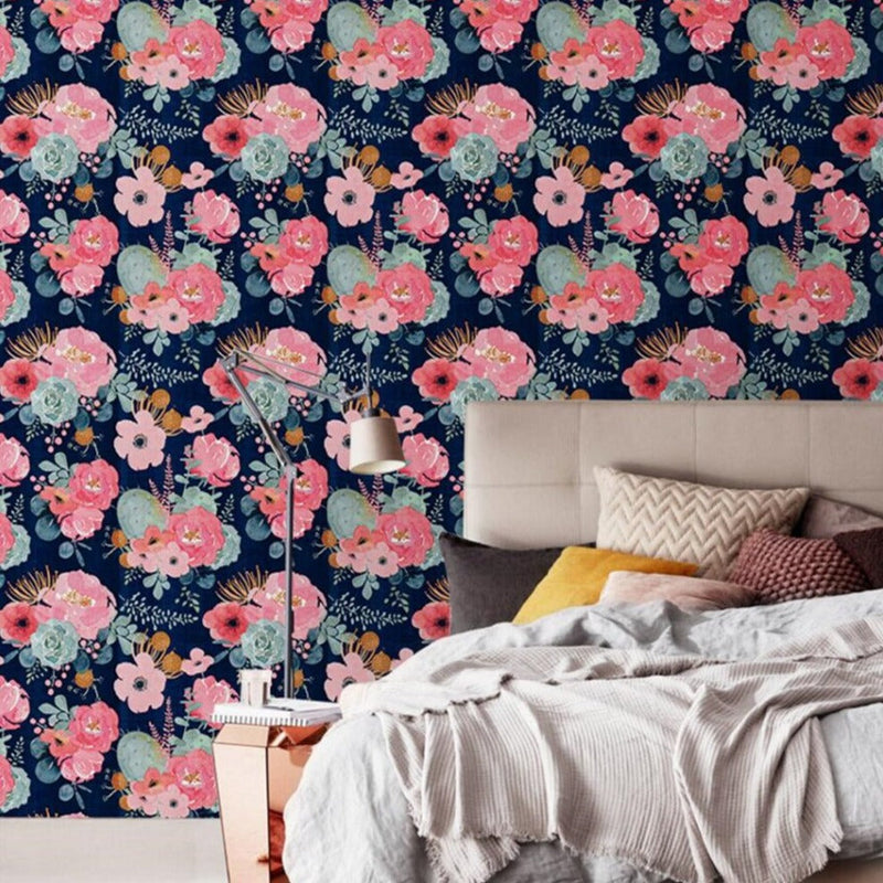 Mural Wallpaper Dark Floral Wallcovering