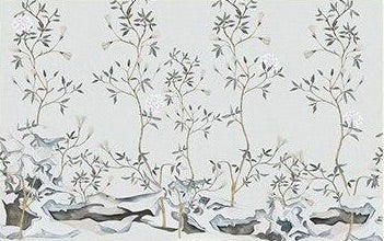 Chinese Style Design Wallpaper Mural Hand-painted Flower