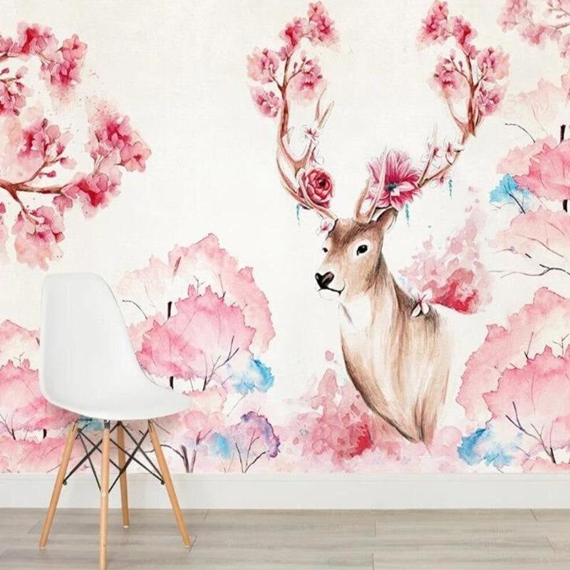 Floral decorative wallpaper