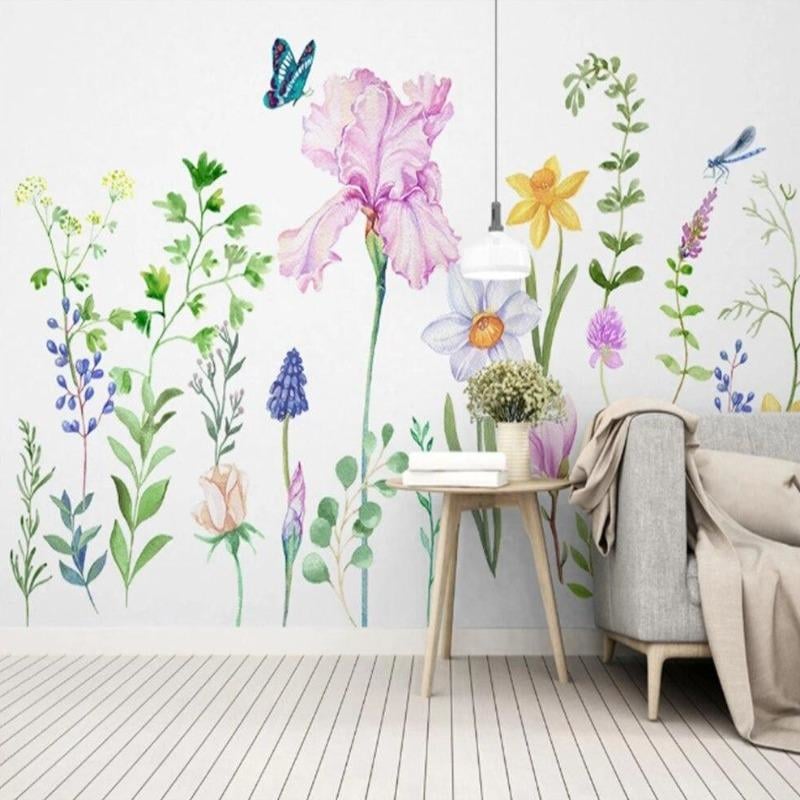 papel pintado floral moderno 