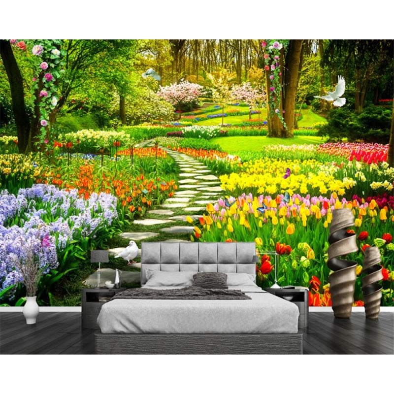 Flower garden wallpaper