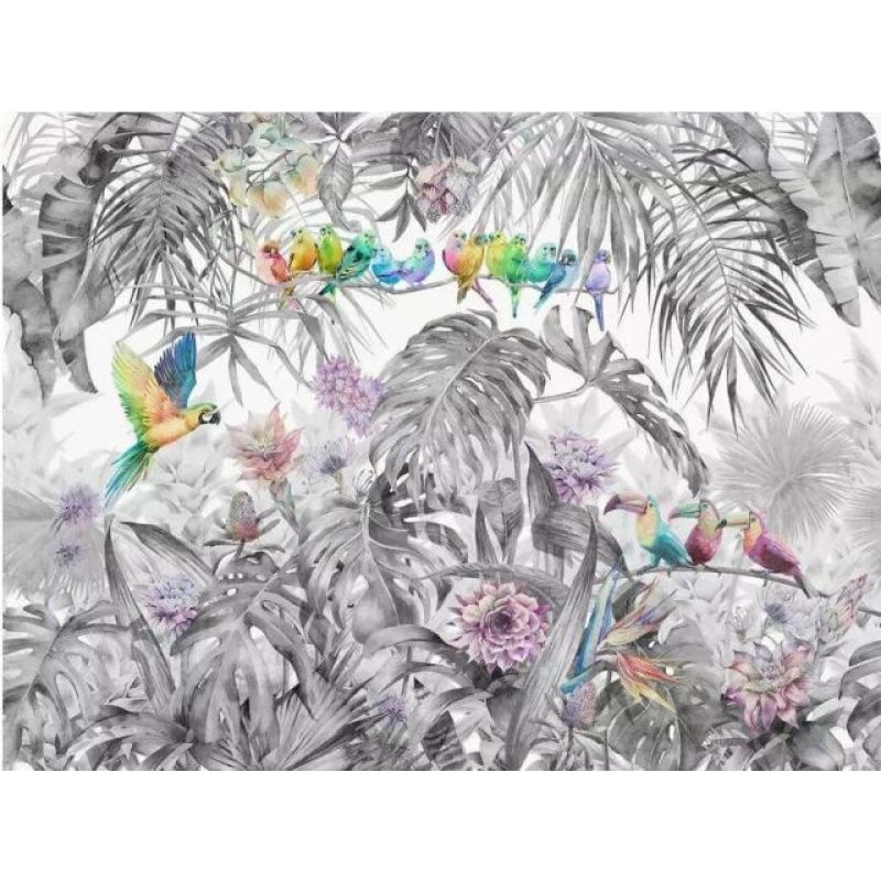 Jungle wallpaper parrot