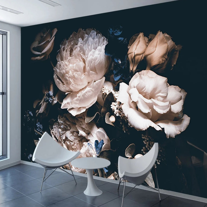 Mural Wallpaper Beautiful Roses Floral Wall Decor