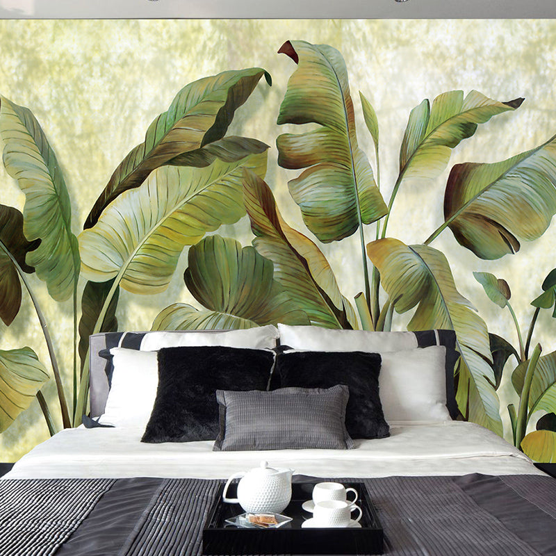 Green Banana Leaves Wallpaper Mural