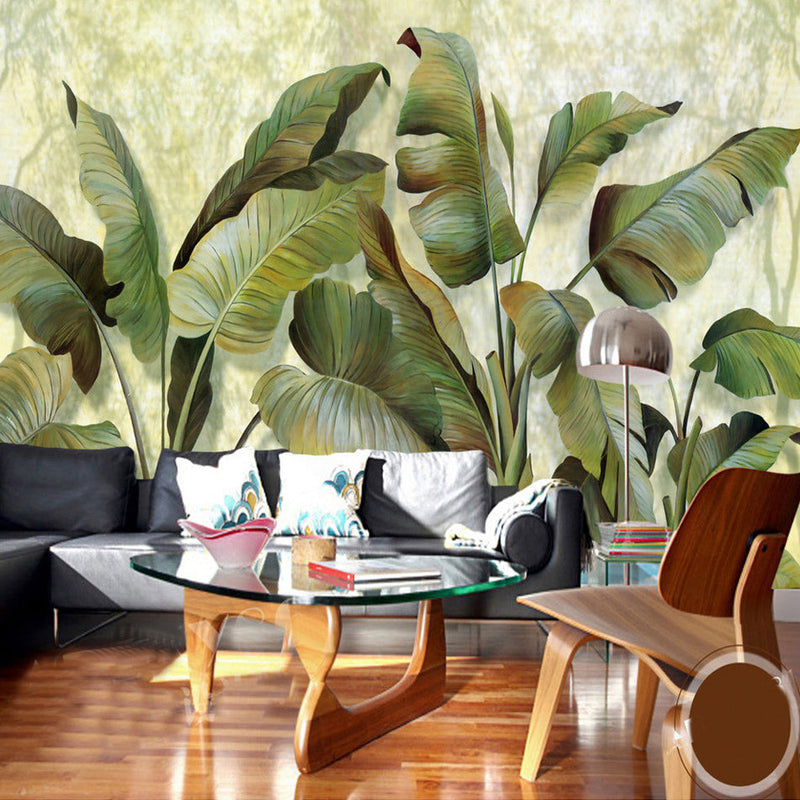 Green Banana Leaves Wallpaper Mural