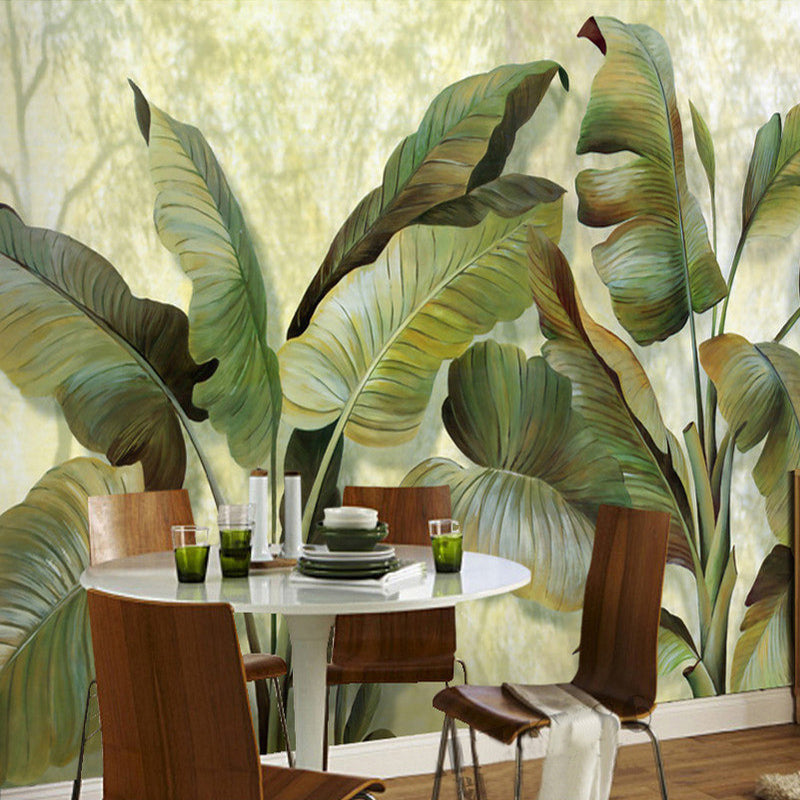 Green Banana Leaves Wallpaper Mural