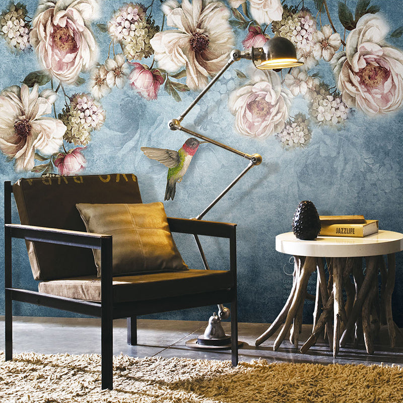 European Style Bold Blossoms Birds Wallpaper Mural