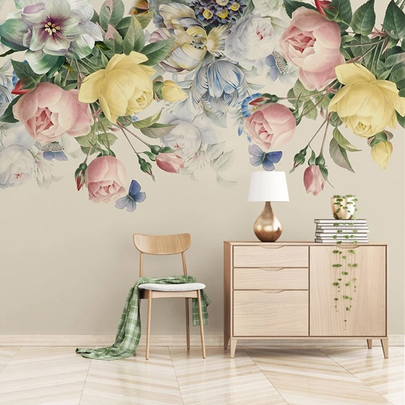 Mural Wallpaper European Style Floral Wallcovering