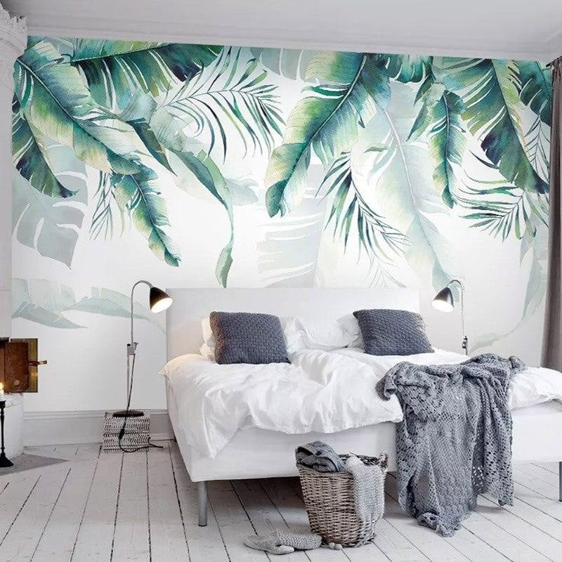 Jungle wallpaper headboard